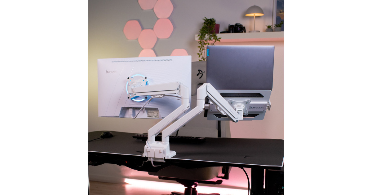 ArozziAlzare Neo Duo - Gas Spring Monitor Arm - White monitorarm  (Wit)