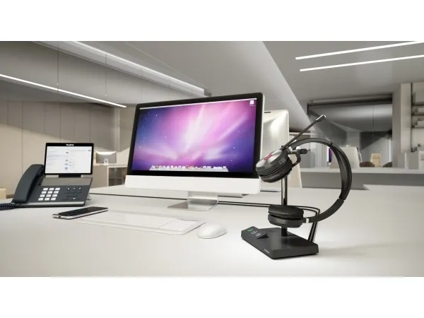 Yealink WH62 Dual - Til Microsoft Teams - headset - på øret - DECT - trådløs - Certified for Microsoft Teams