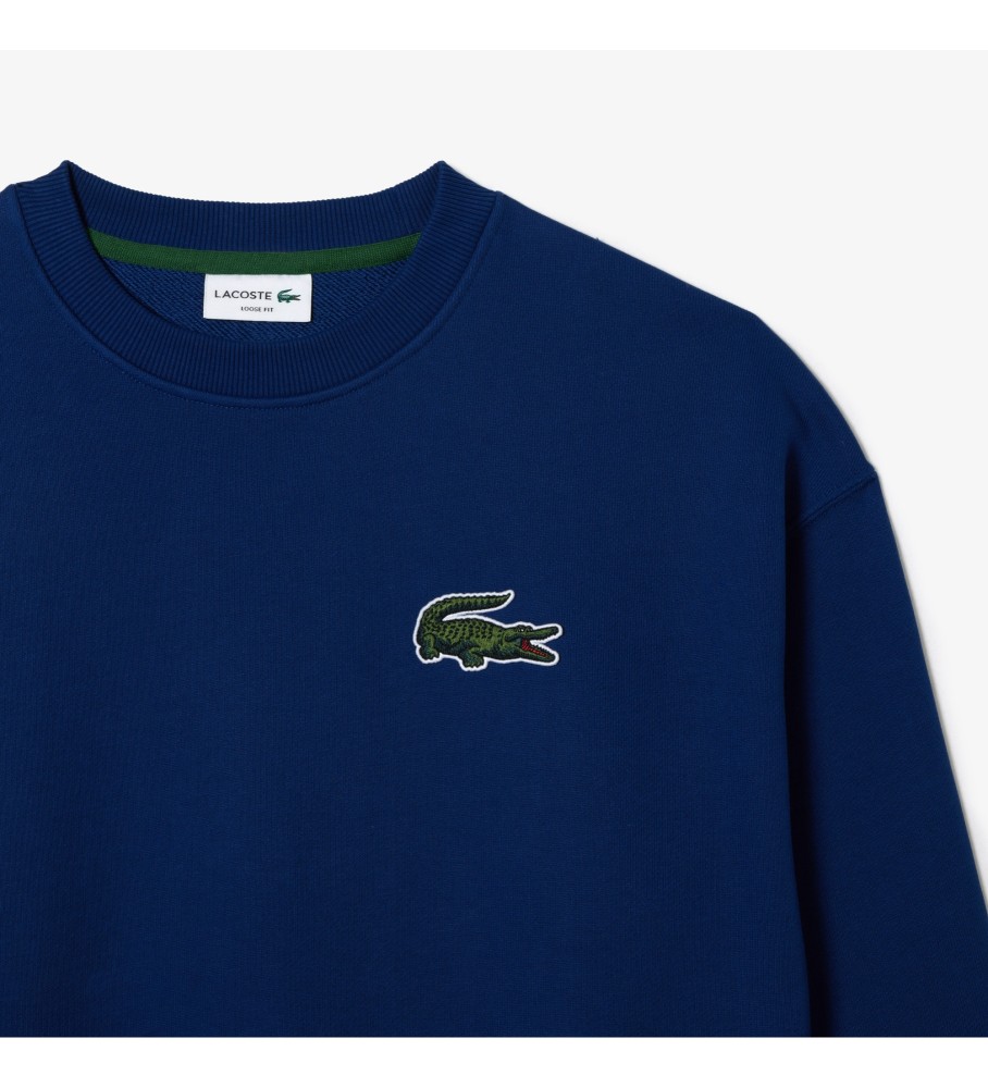 Moletom casual unissex Lacoste azul marinho