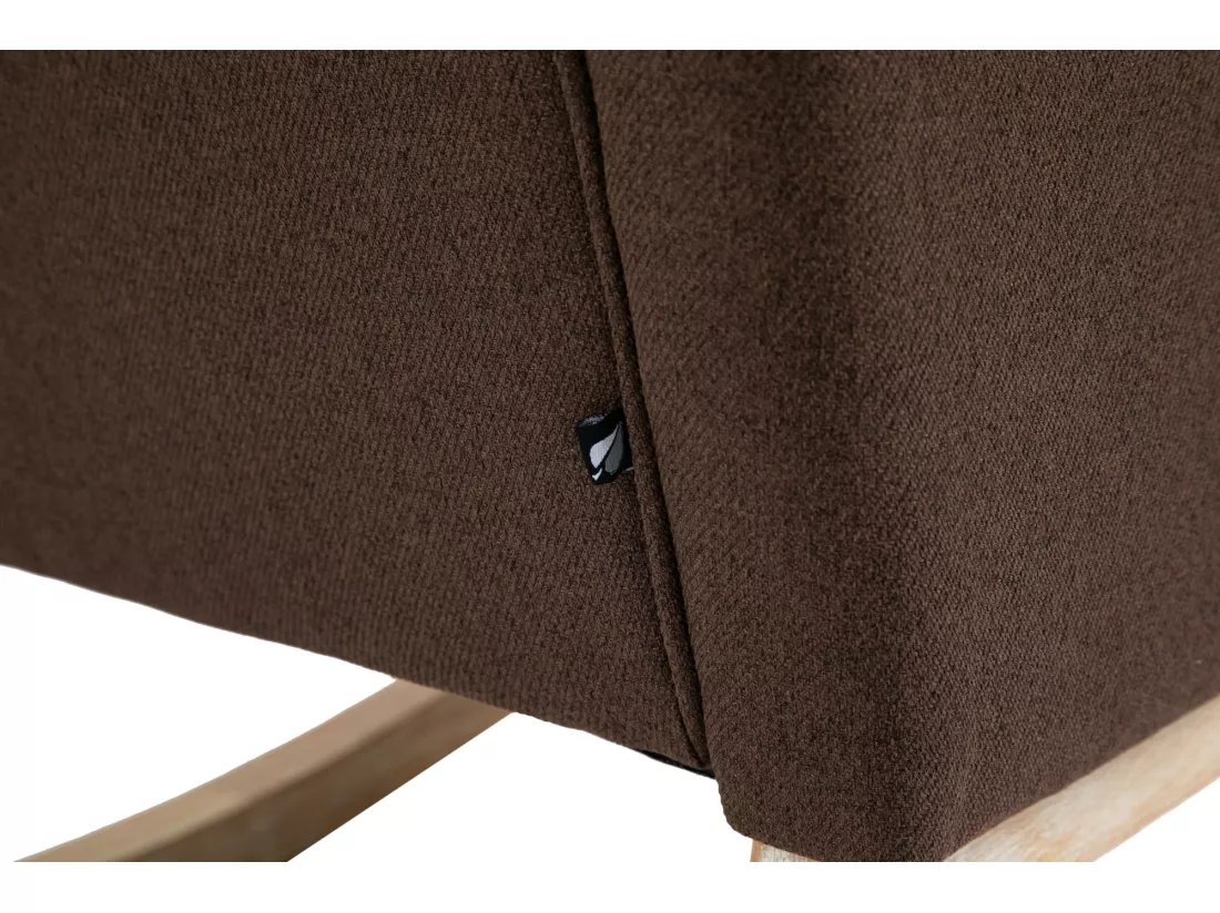 Chaise à bascule - Tissu & Bois - Marron - Dream