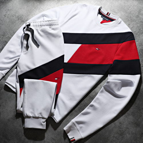 Pantalon Jogging Colorblocked 1472 Blanc