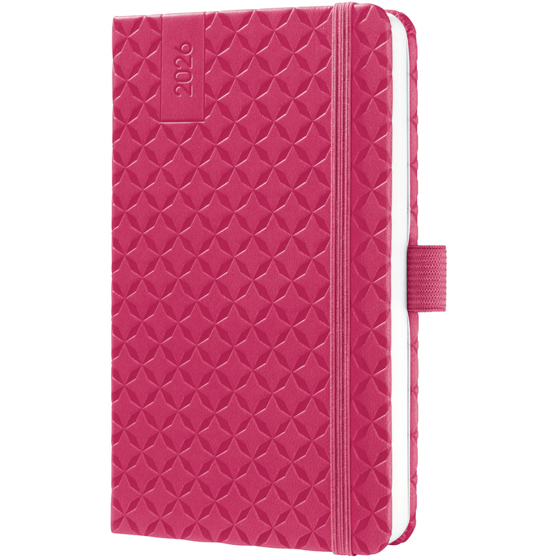 Jolie Agenda 2026 Flair, A6, 1 Woche / 2 Seiten, fuchsia pink