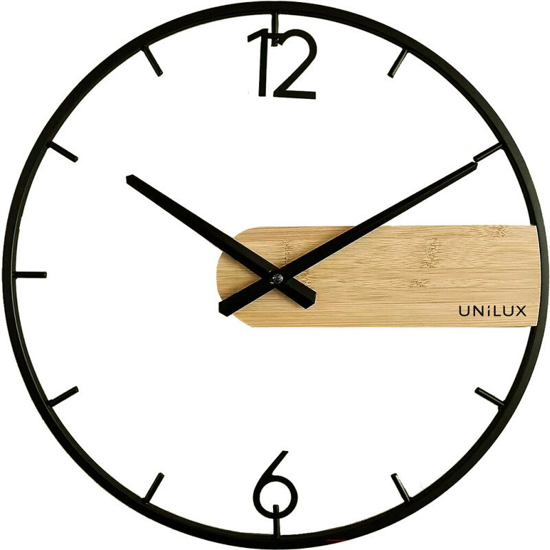 Pendule Circle Noir/bambou