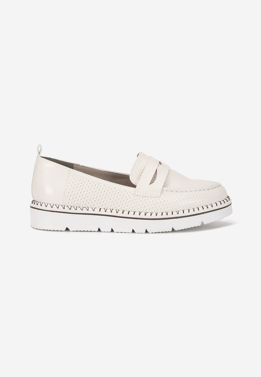 Mocassins femme blancs Fatina