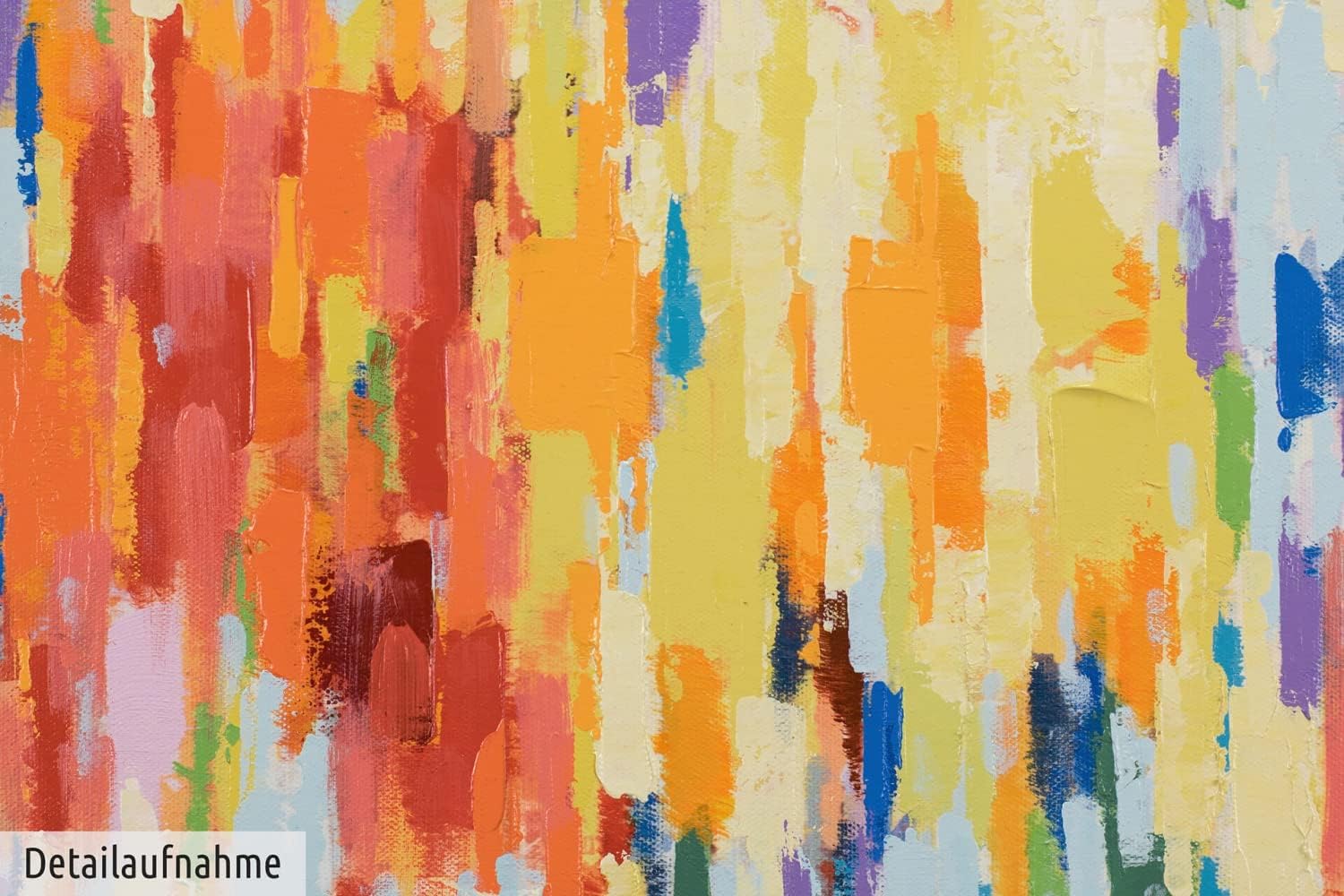 KunstLoft Leinwandbild | 100% HANDGEMALT | 120x60cm | Gemälde 'Weekend Happiness' | Abstrakt | Bunt | Wandbild Wohnzimmer