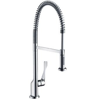 Hansgrohe AXOR Citterio Semi Pro 1-gats keukenkraan m. flexibele uitloop en vuistdouche RVS