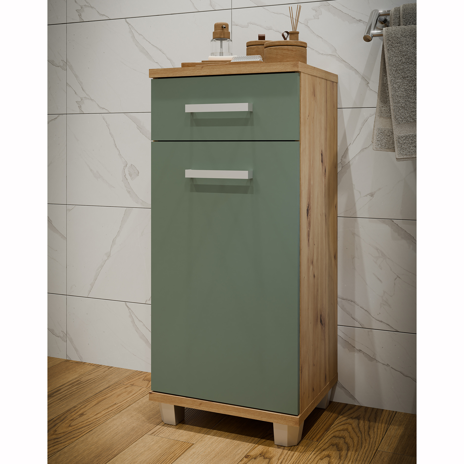 Unterschrank - Artisan Eiche - salbei - 40 cm