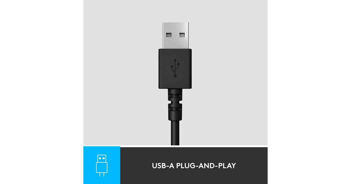 LogitechUSB Headset H390 on-ear   (Zwart, Retail)