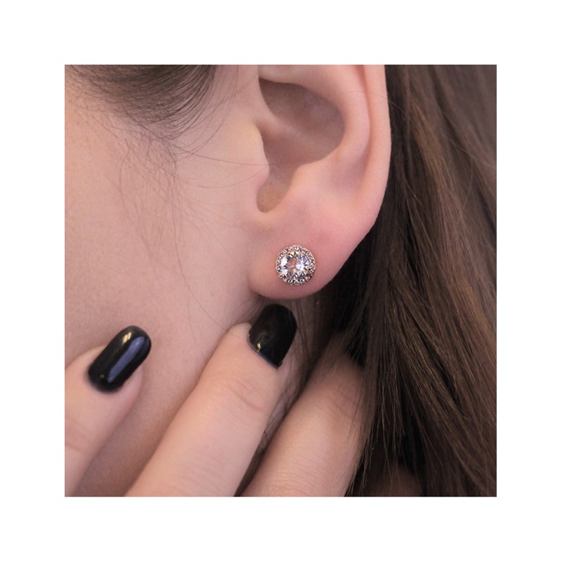 Boucles d'oreilles Sophia - Argenté et Cristal
