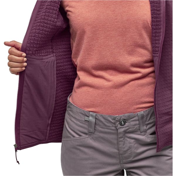 Veste polaire randonnée PATAGONIA W'S R2 TECHFACE HOODY NIGHT PLUM