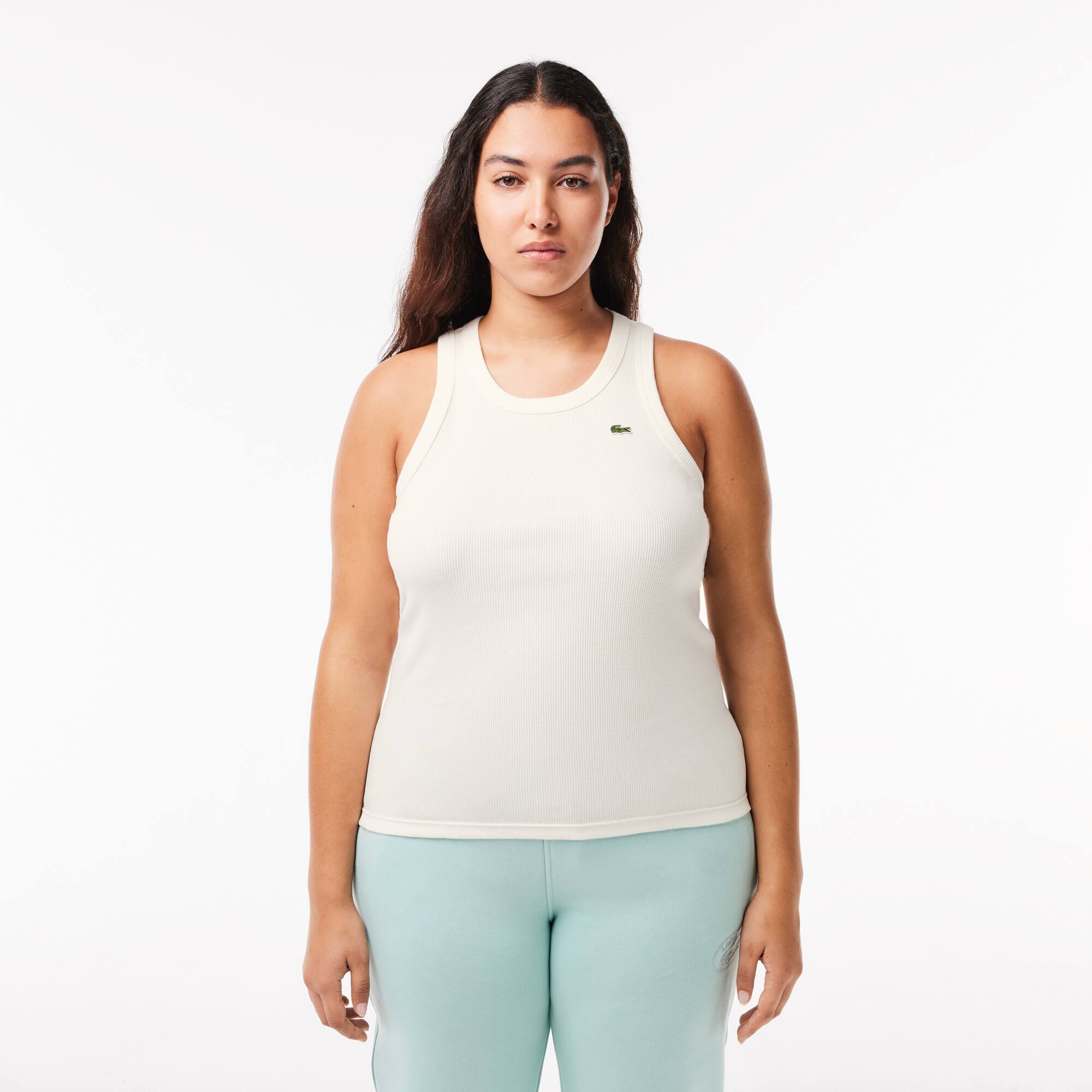 Damen LACOSTE Tank Top aus Bio-Baumwolle T-Shirts - Weiss - Lacoste - Damen