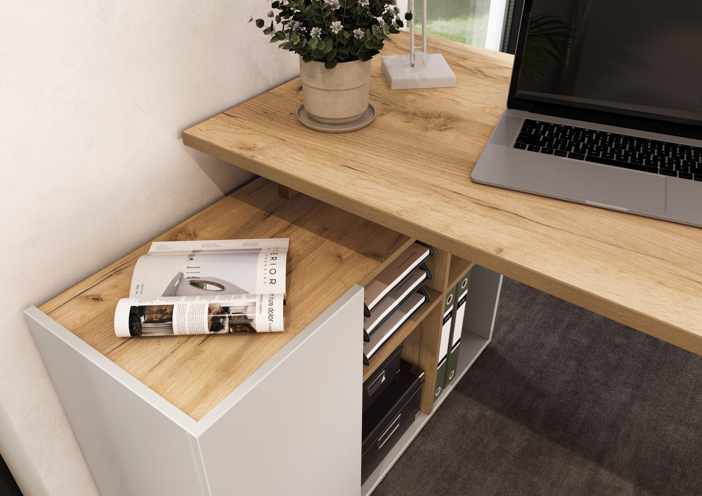 GERMANIA Büromöbel-Set »Adrano« 3 Stk. tlg. mit integriertem Sideboard