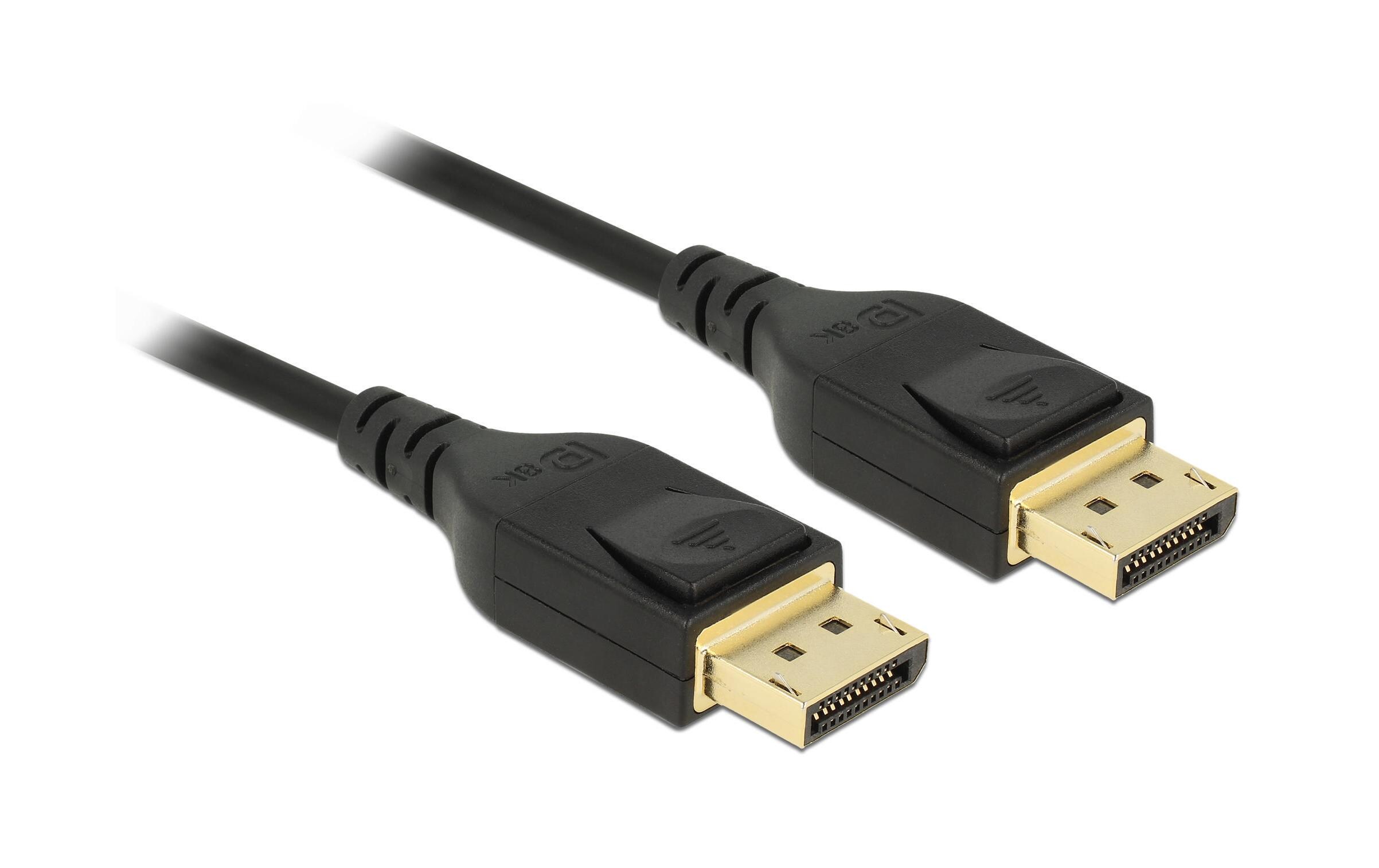 Kabel DisplayPort – DisplayPort, 1 m DPv1.4, 8K/60HzDelock DisplayPort Kabel 8K 60 Hz 2 m DP 8K zertifiziert