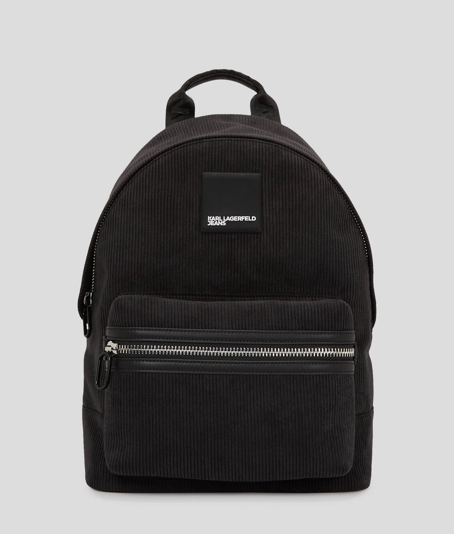 SAC À DOS EN VELOURS CÔTELÉ AVEC LOGO KLJ ENCADRÉ