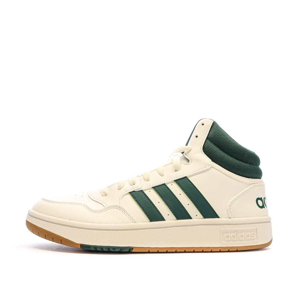 Adidas Baskets Blanche/Verte Homme Adidas Hoops 3.0