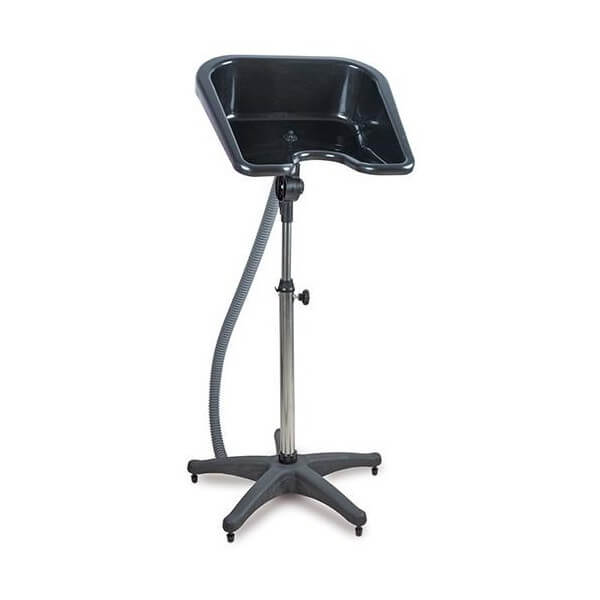 Bac de lavage portable noir avec pied