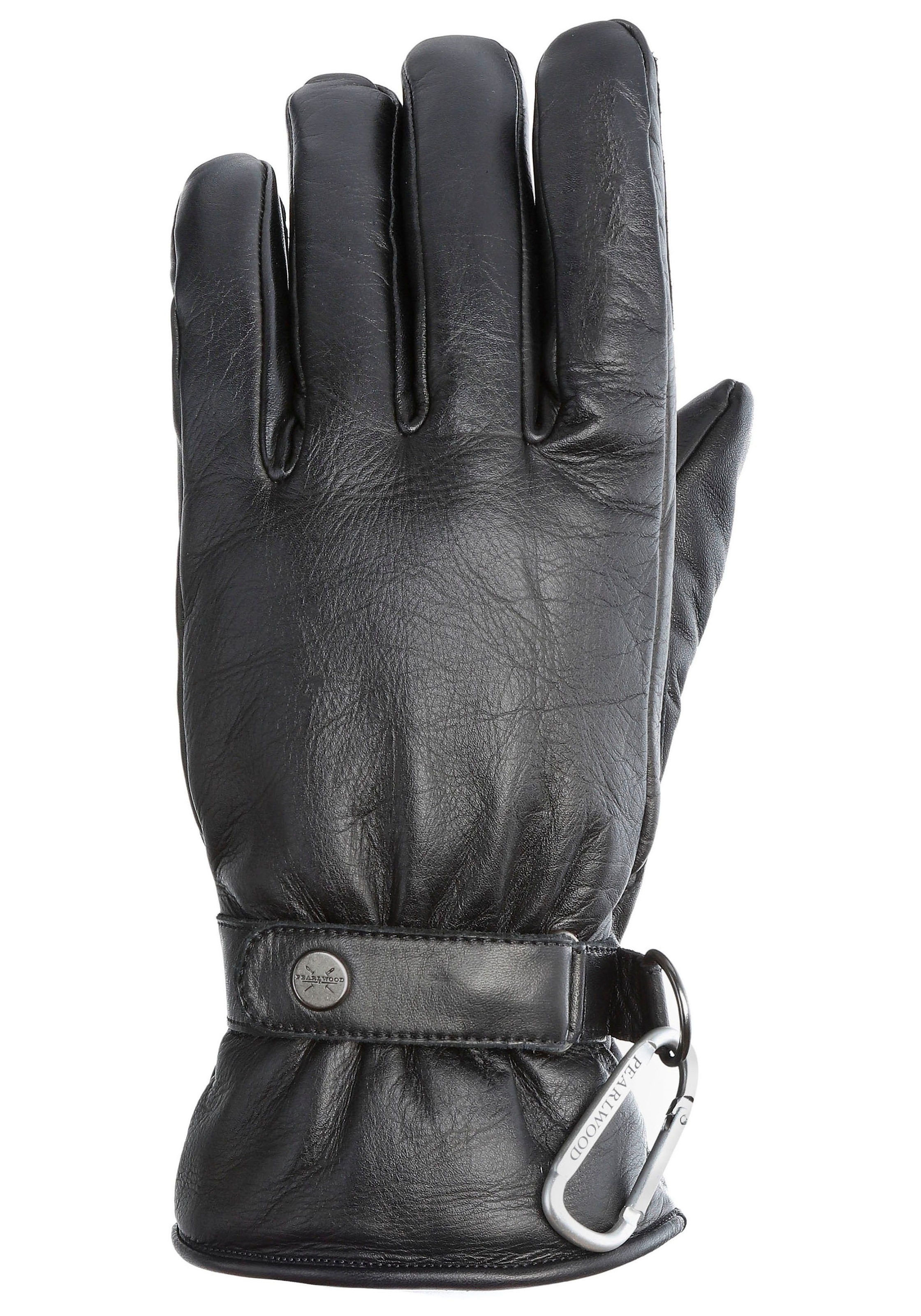 PEARLWOOD Lederhandschuhe »Hooker«, Verstellbarer Lederriegel mit Original PEARLWOOD Druckknopf