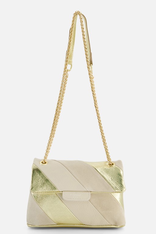 Charm London Regenboog Schoudertas beige