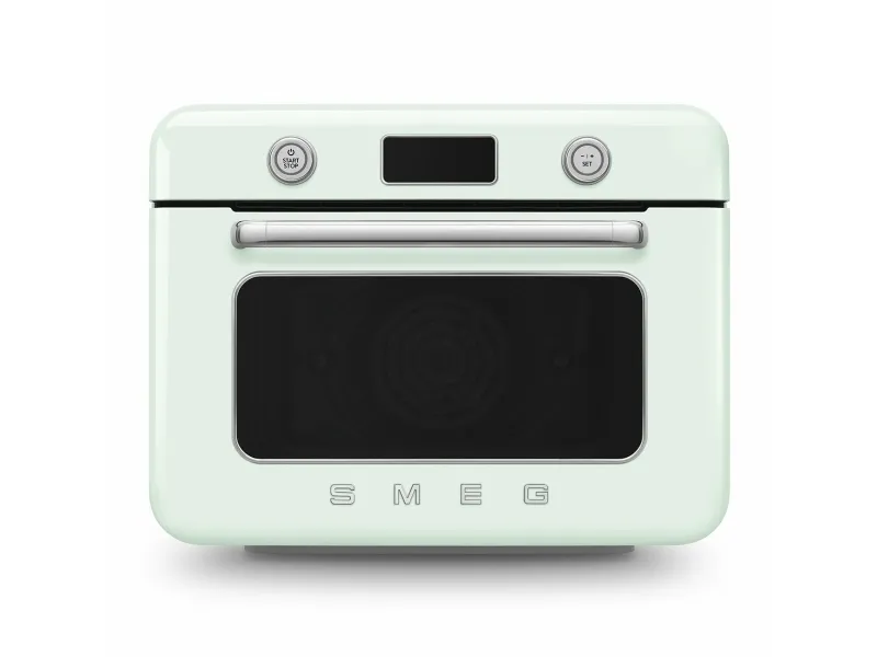 Smeg 50''s Style Bordplade Kombiovn COF01PGEU Pastelgrøn, Lille, 30 L, 40 - 230 °C, Kage, Kok, Fisk, Kød, Tærte, Pizza, Damp, Grøntsag, 1800 W, 3 hylder