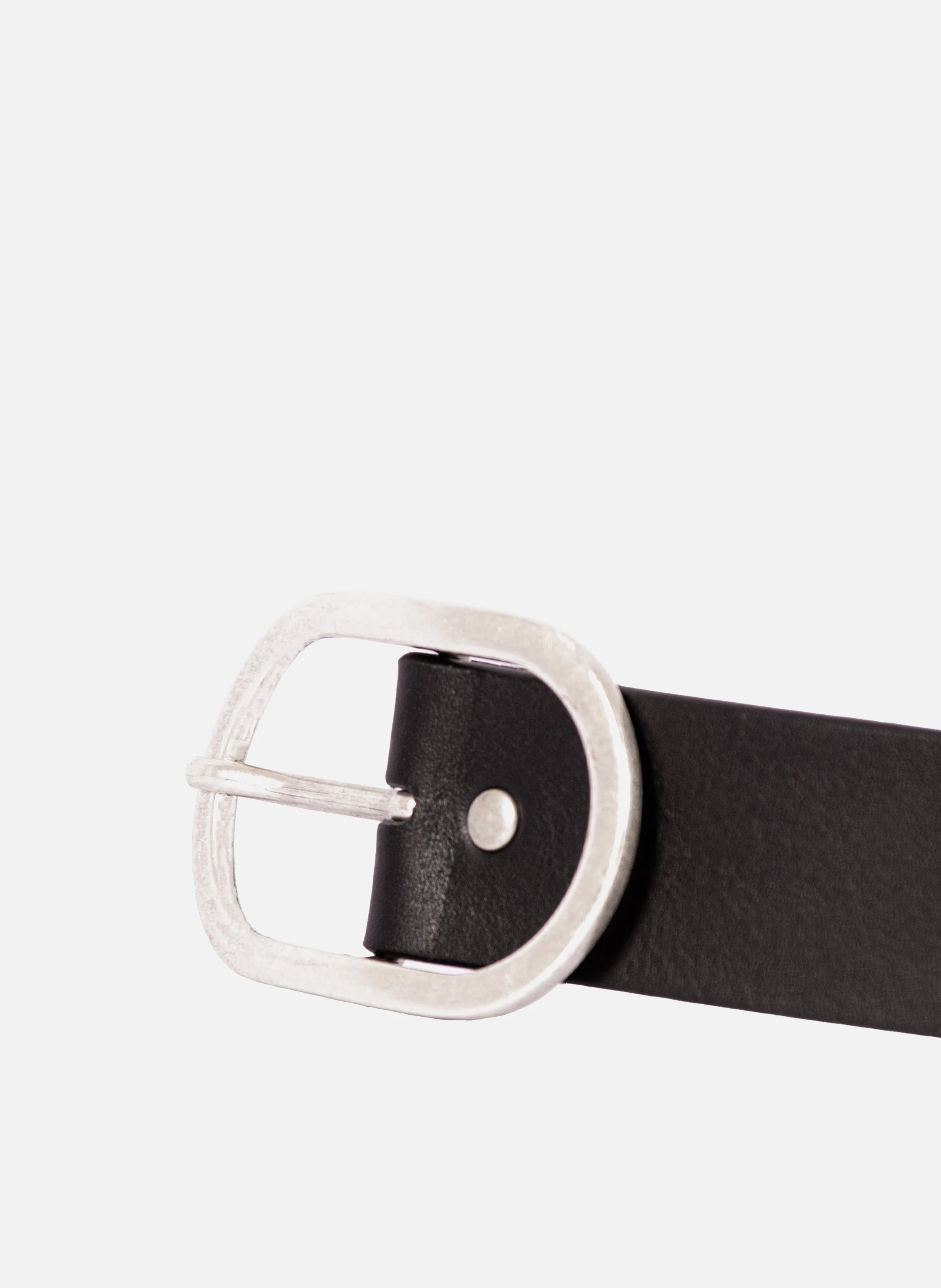 Ceinture large cuir clouté | Noir