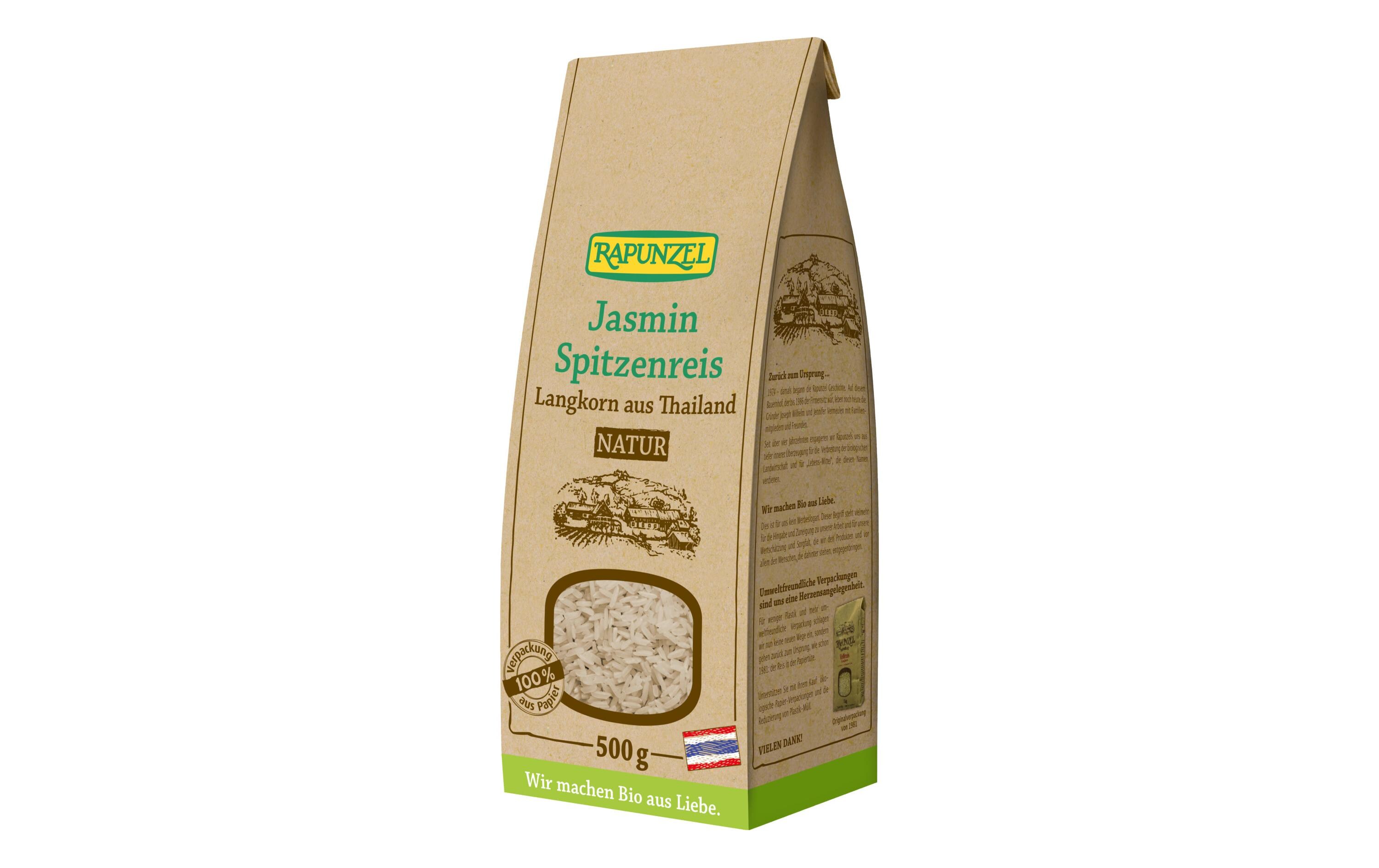 Beutel Bio Jasmin Spitzenreis natur 500 gBio Jasmin Spitzenreis natur