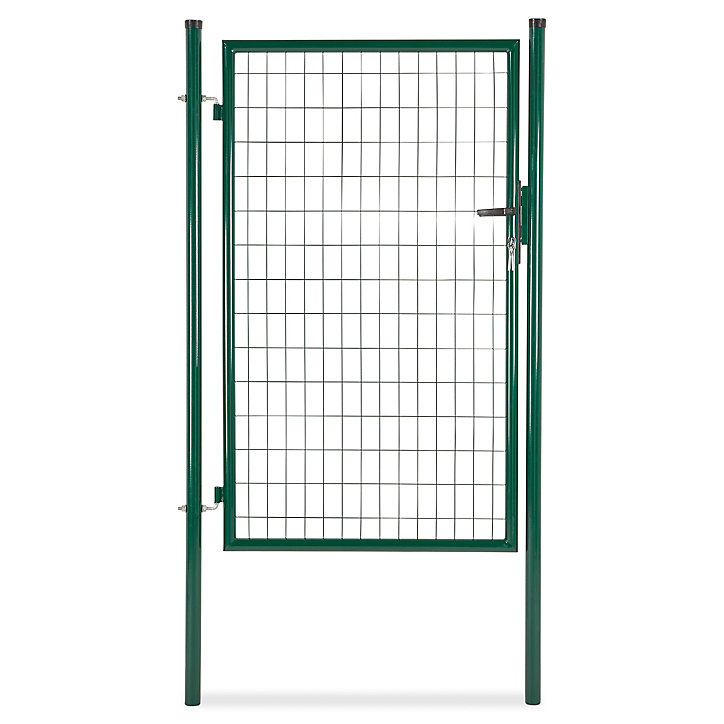 Portillon pour clôture grillagée à poteaux ronds vert 100 x h.150 cm