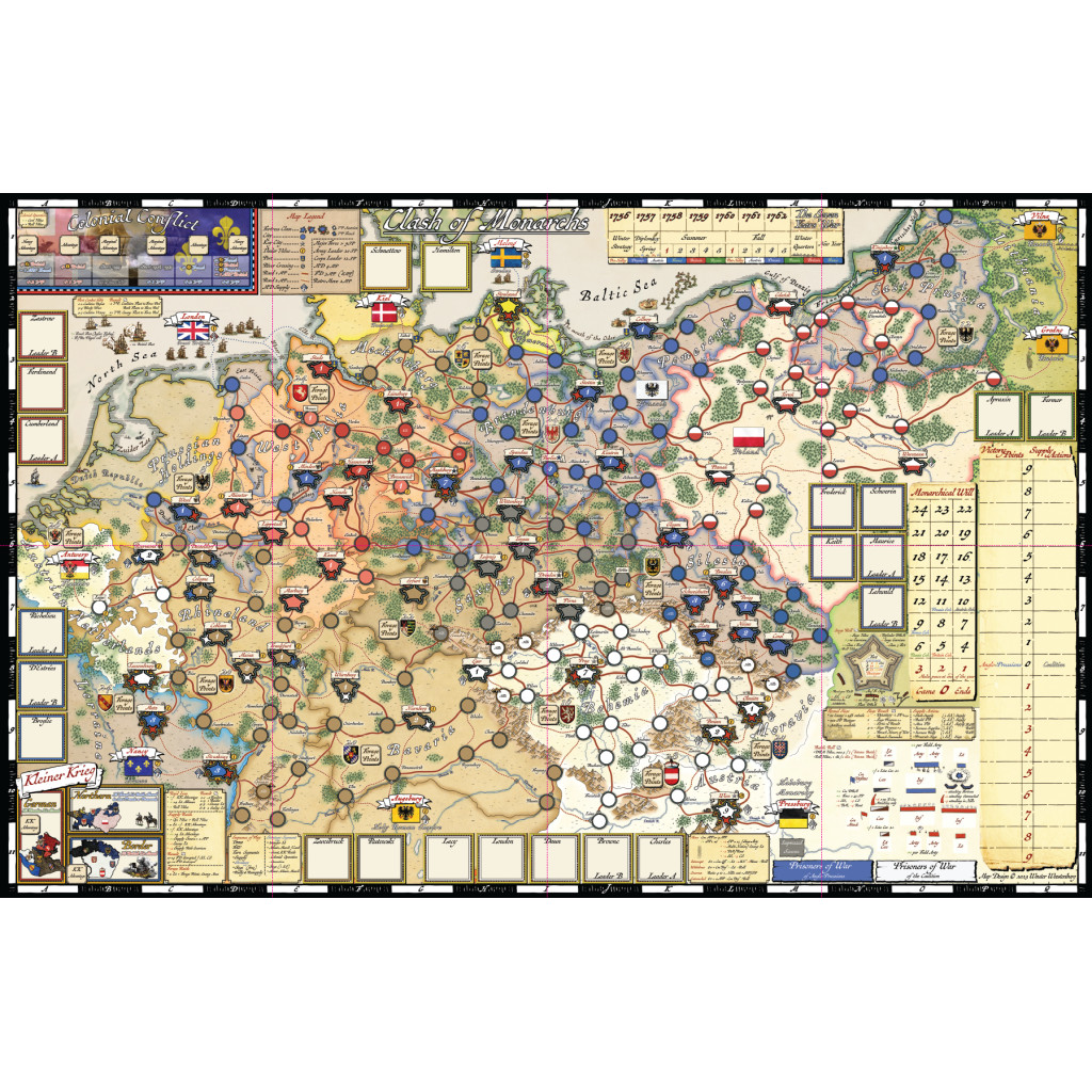 Clash of Sovereigns - Clash of Monarchs : Mounted Map