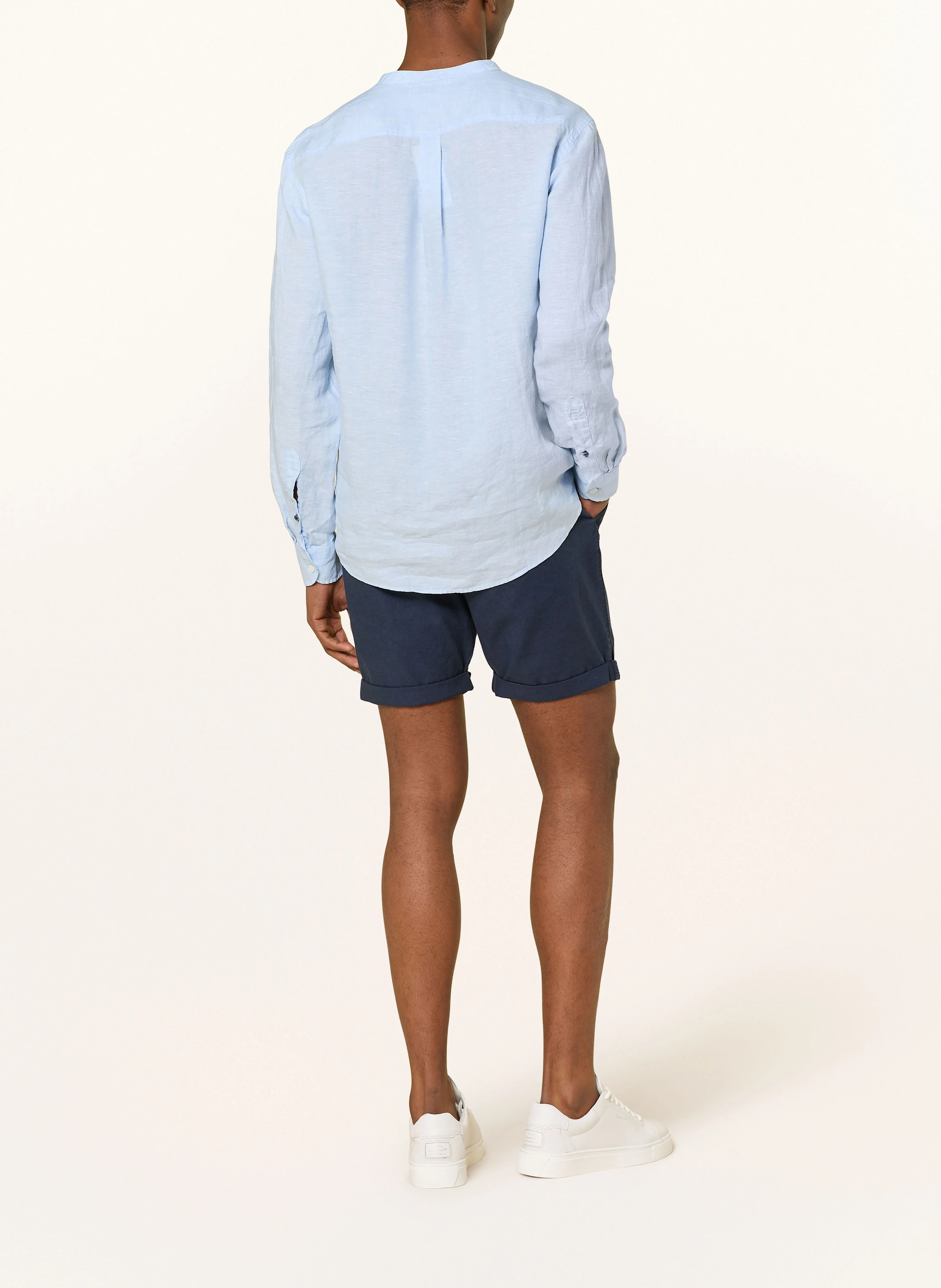 OLYMP Leinenhemd Casual regular fit mit Stehkragen