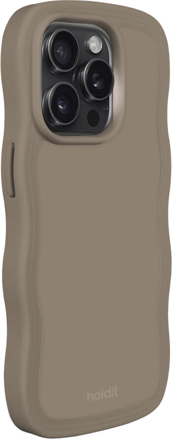 HoldIt Wavy Case iPhone 15 Pro Max Lysebrun