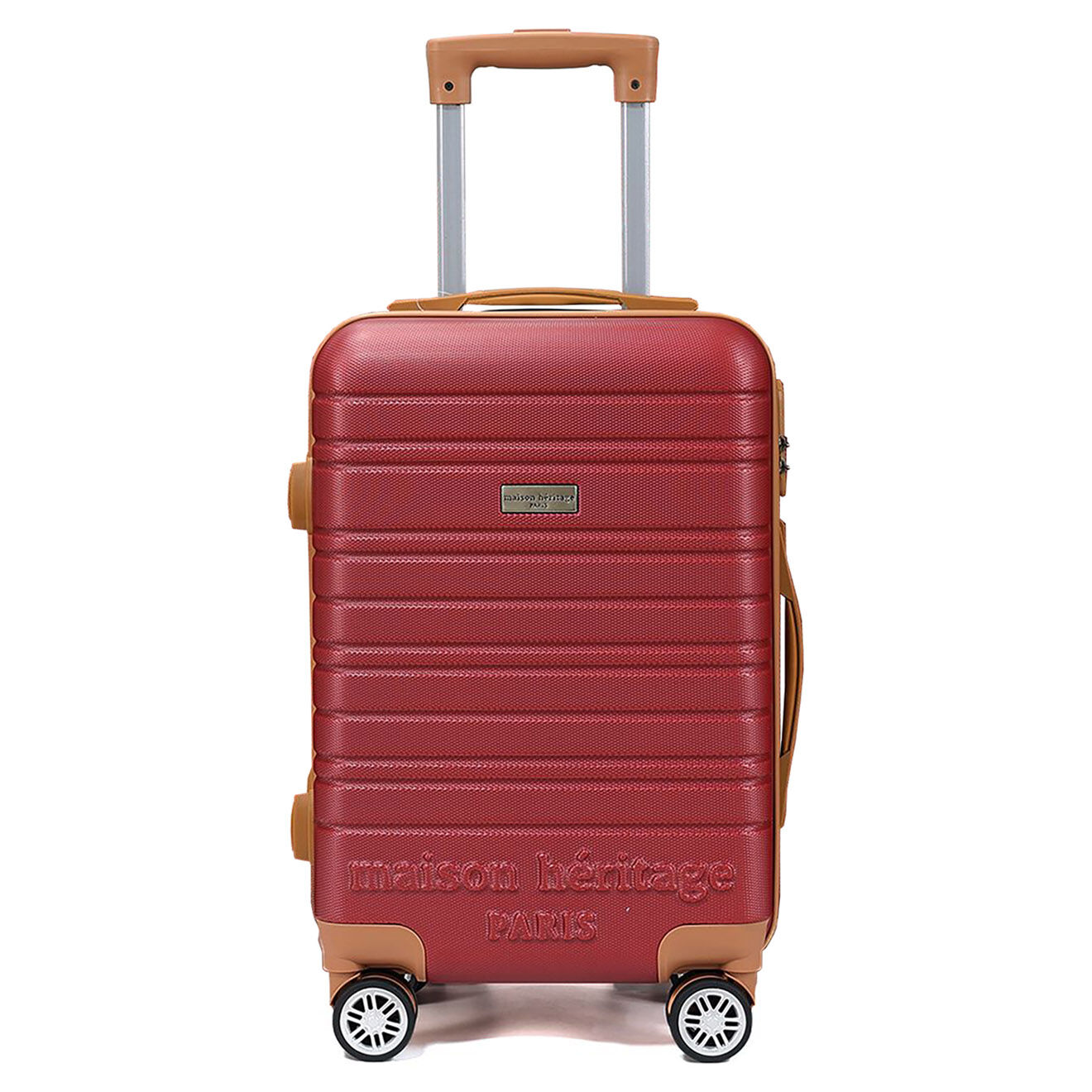 Maison Héritage Valise Moyen Séjour 4 roues doubles Madeleine 60 cm  rouge bordeaux