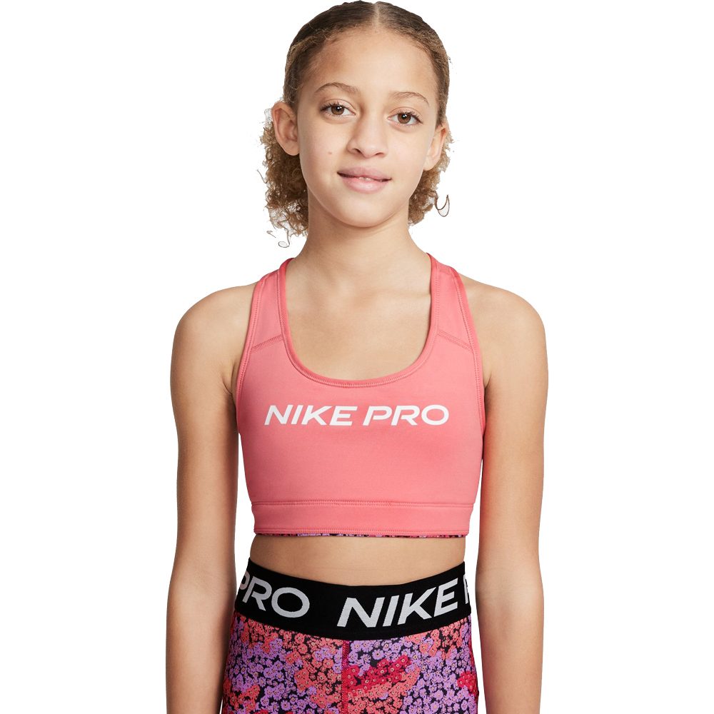 Nike Dri-Fit Swoosh Sport BH Mädchen pink salt