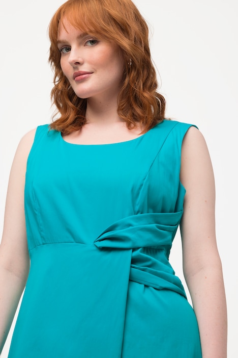 Kleid, drapiert, V-Ausschnitt, ärmellos