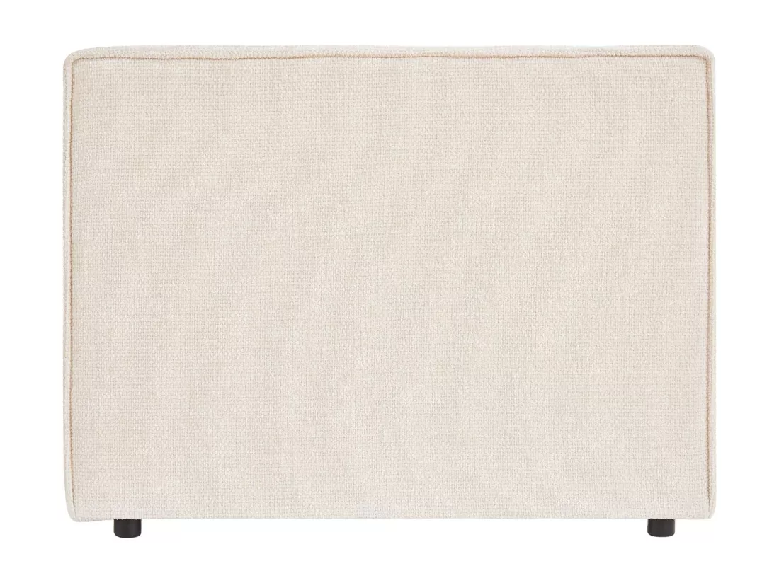Tête de lit YOLAN 90 rembourrée, En tissu polyester pour lit 90 cm, Sur pieds en plastique, Blanc