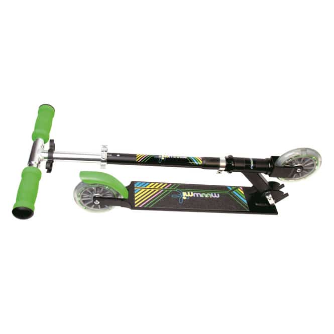 Alu Scooter - Muuwmi - neon mit Leuchtrollen