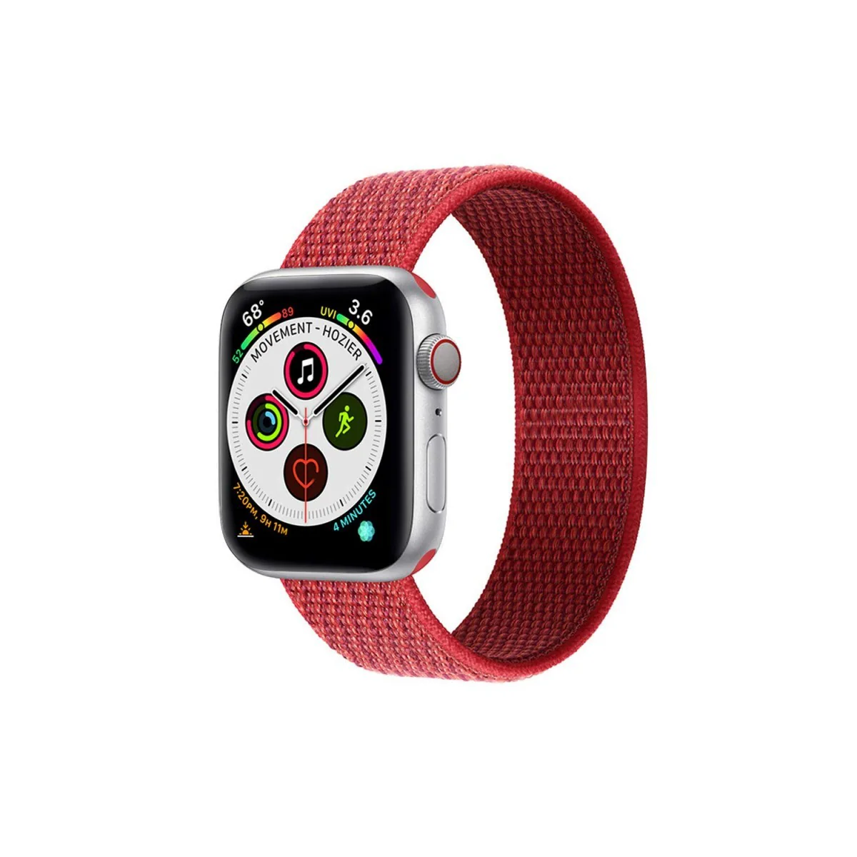 Apple Watch 5 (40mm) Nylon armbånd - rød