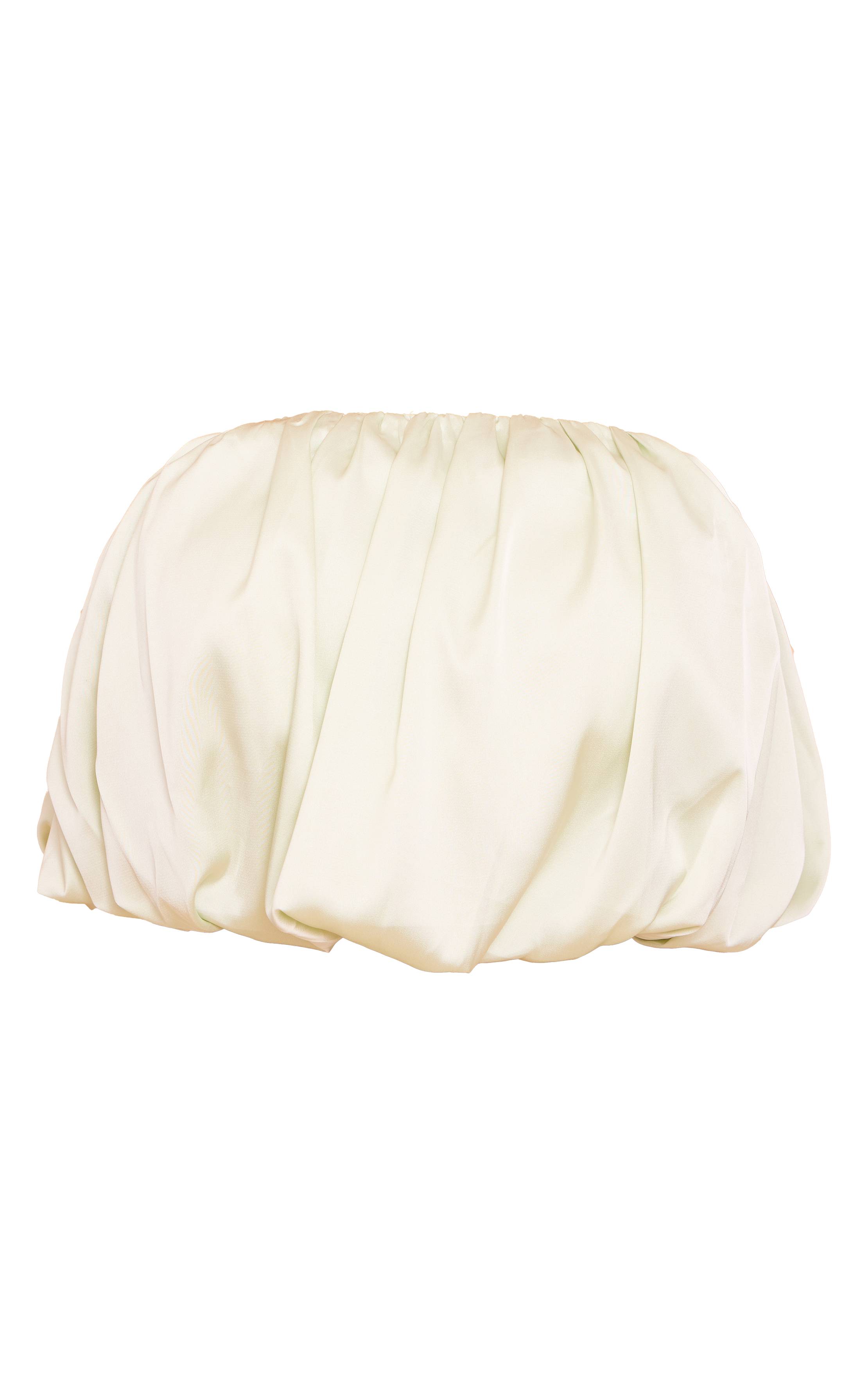 Mint Green Top Bandeau Bouffant En Satin Grande Taille Coordonné