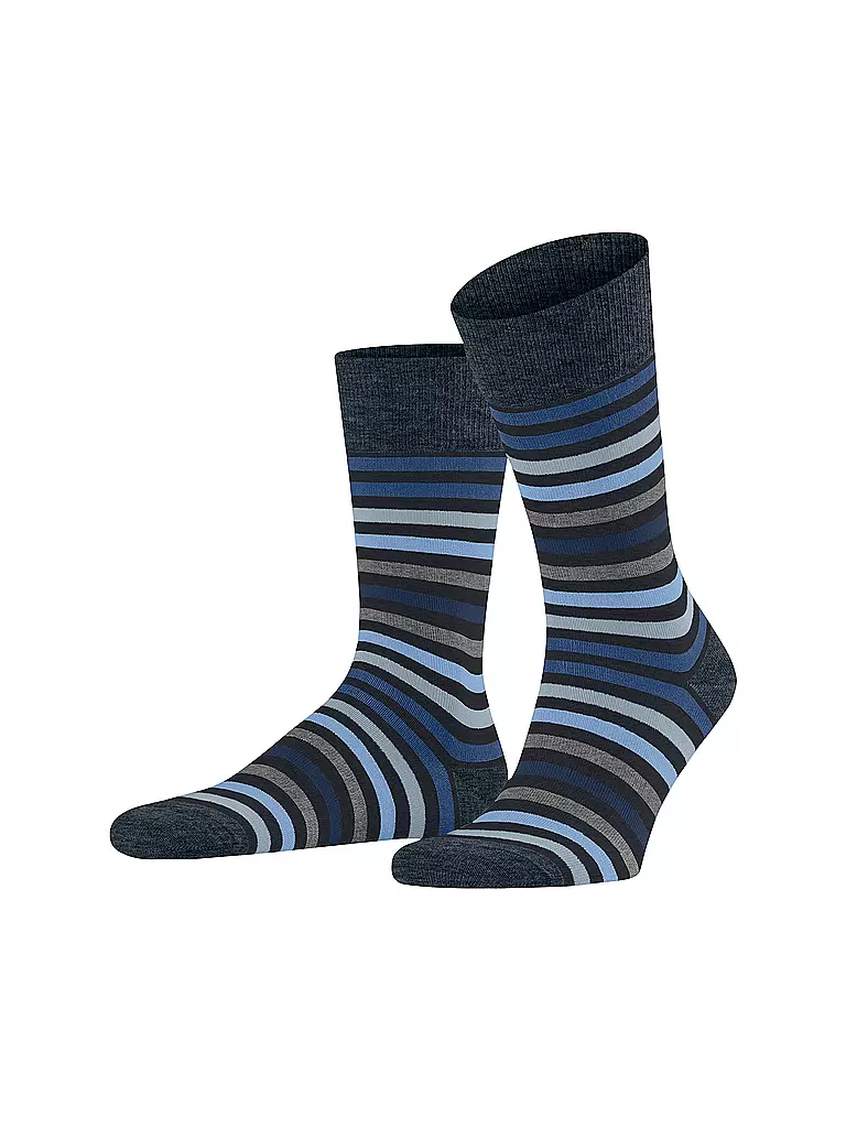 FALKE Socken TINTED STRIPE dark navy dunkelblau