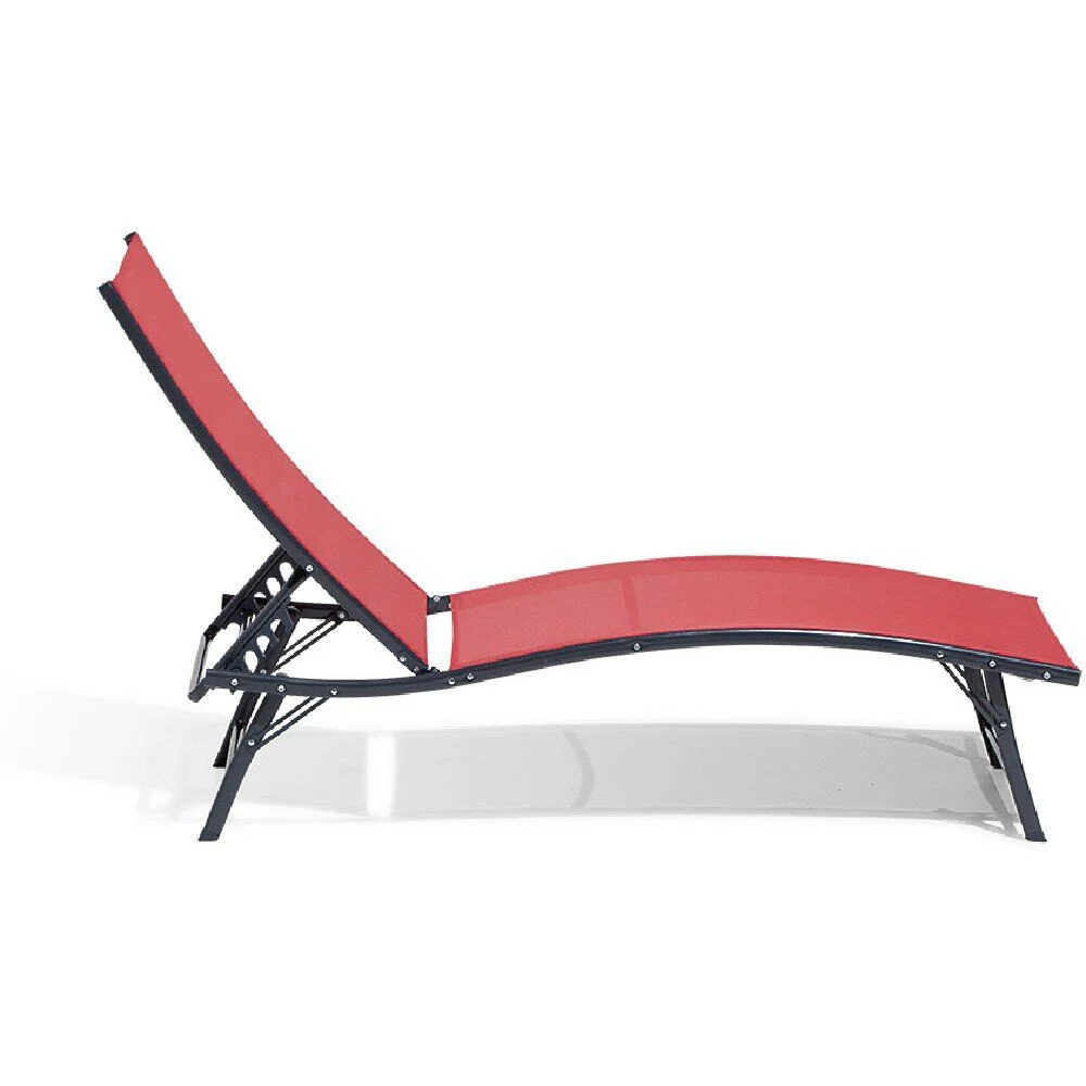 Chaise longue BAHIA rouge