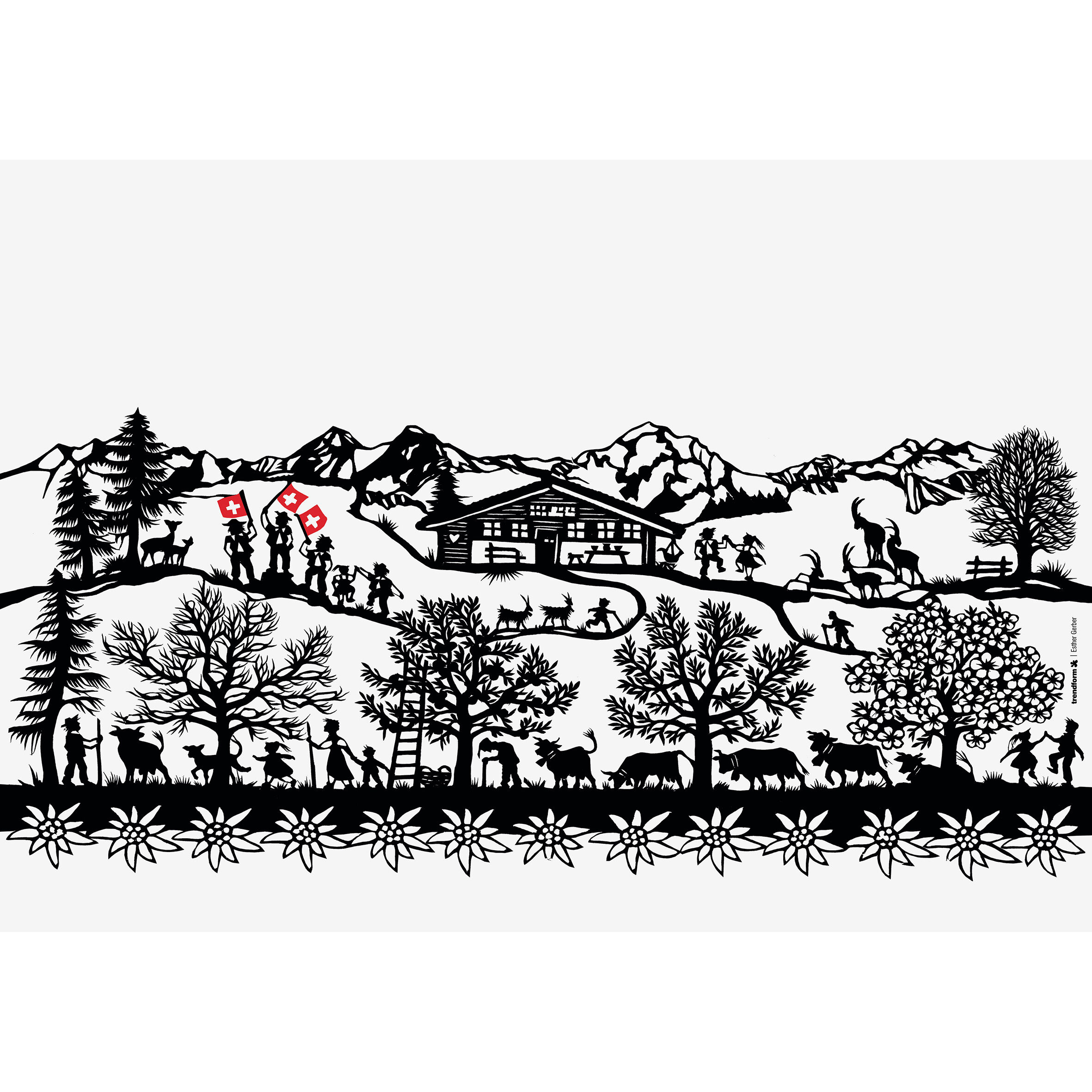 Papiertischset Swiss Tradition