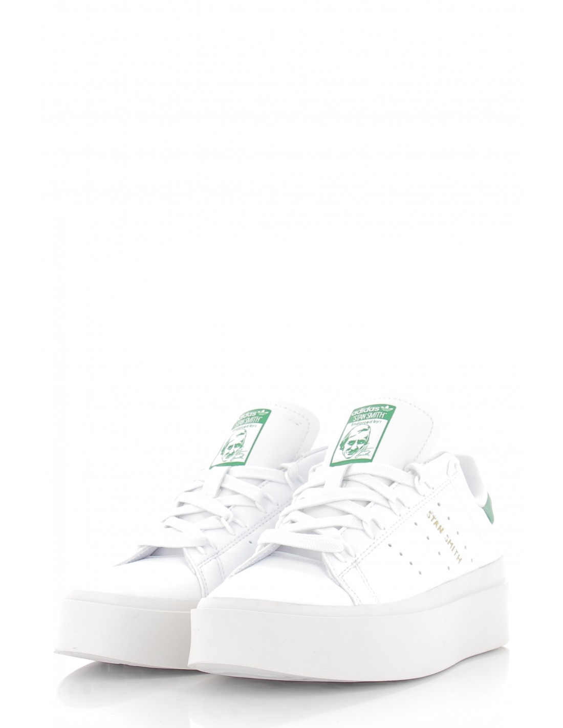 adidas Sneakers Compensées Femme Stan Smith Bonega Blanc/Vert