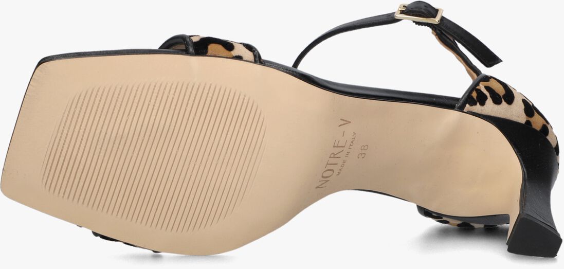zwarte notre-v sandalen met hak 86605