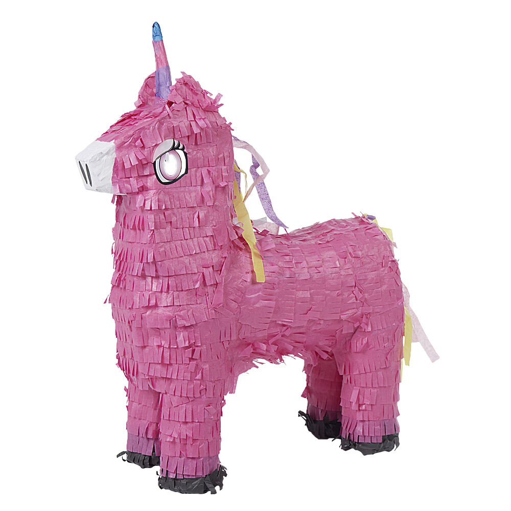 Piñata lama licorne rose en carton