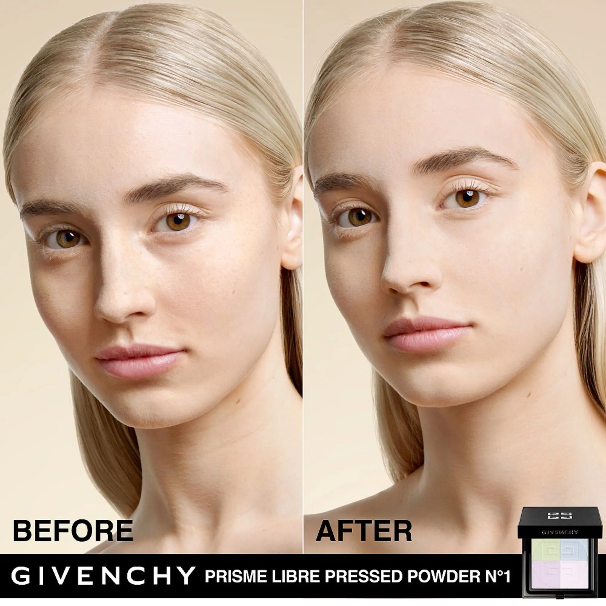 Givenchy - PRISME LIBRE PRESSED POWDER Poudre compacte fixatrice 4-couleurs floutante et matifiante- Poudre