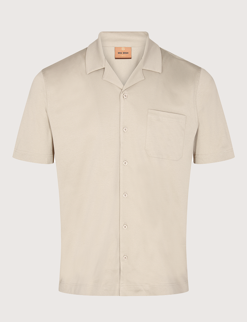 MOS MOSH CHEMISE MANCHES COURTES HOMME MARCO BEIGE