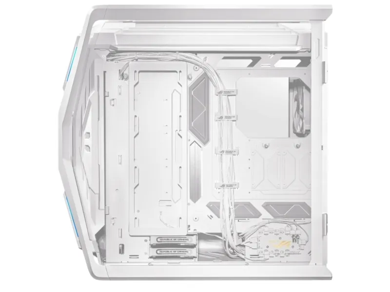 ASUS ROG Hyperion GR701 - FT gaming - udvidet ATX - sidepanel med vindue (hærdet glas) - ingen strømforsyning - hvid - USB/Lyd