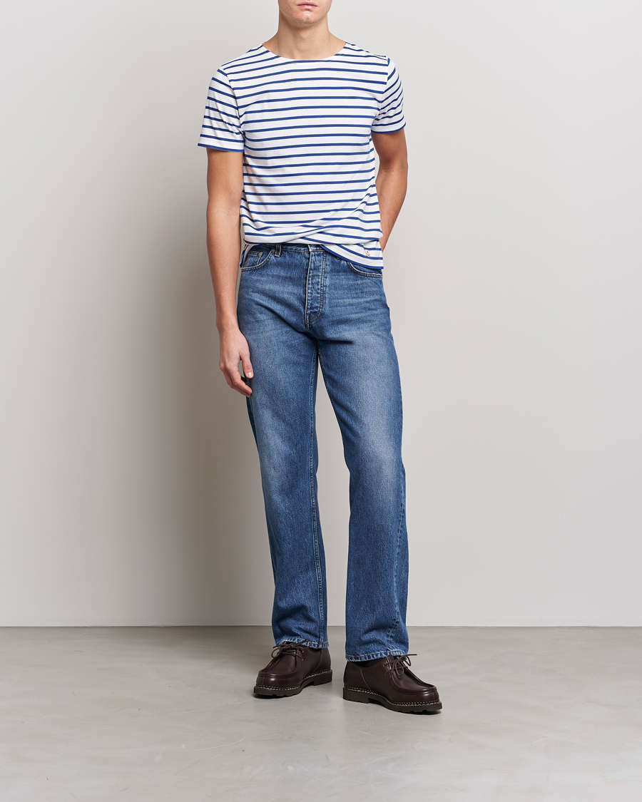 Armor-lux Hoëdic Boatneck Héritage Stripe T-shirt White/Blue