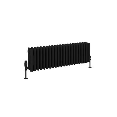 Eastbrook Rivassa 4 koloms radiator 100x30cm staal 1197W zwart mat