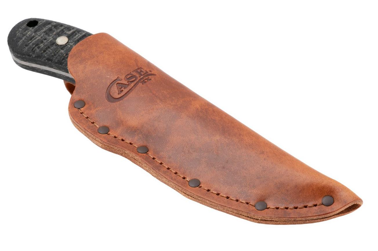 Case Ridgeback Hunter 30593, Stonewashed Stainless Steel, Black Burlap Laminate jachtmes