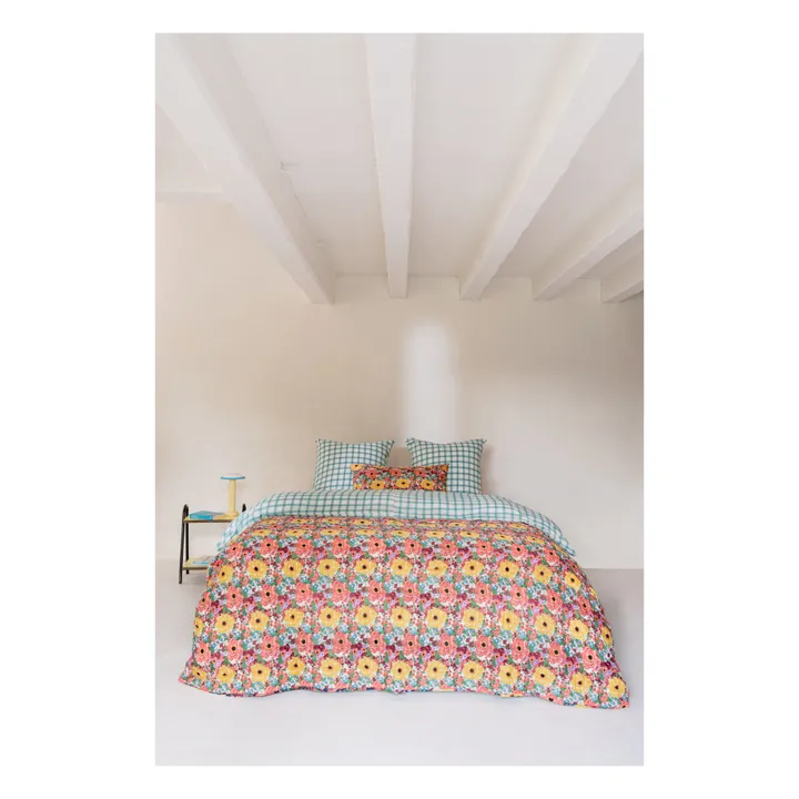 Lucas du Tertre Plaid quilté réversible Helen Flower | Blanc