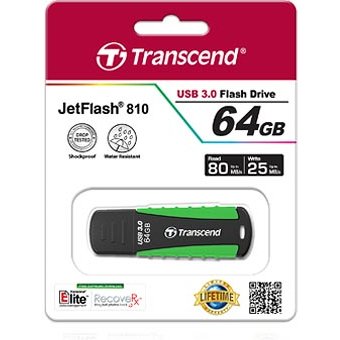 Transcend JetFlash 810 64GB USB 3.0 lecteur USB flash 64 Go USB Type-A 3.2 Gen 1 (3.1 Gen 1) Noir, Vert